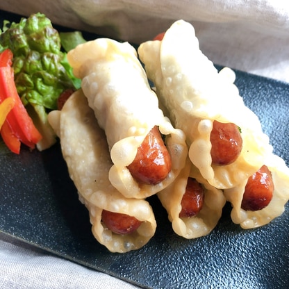 ＼カンタン！夕飯のおつまみ♡揚げ揚げウィンナー／